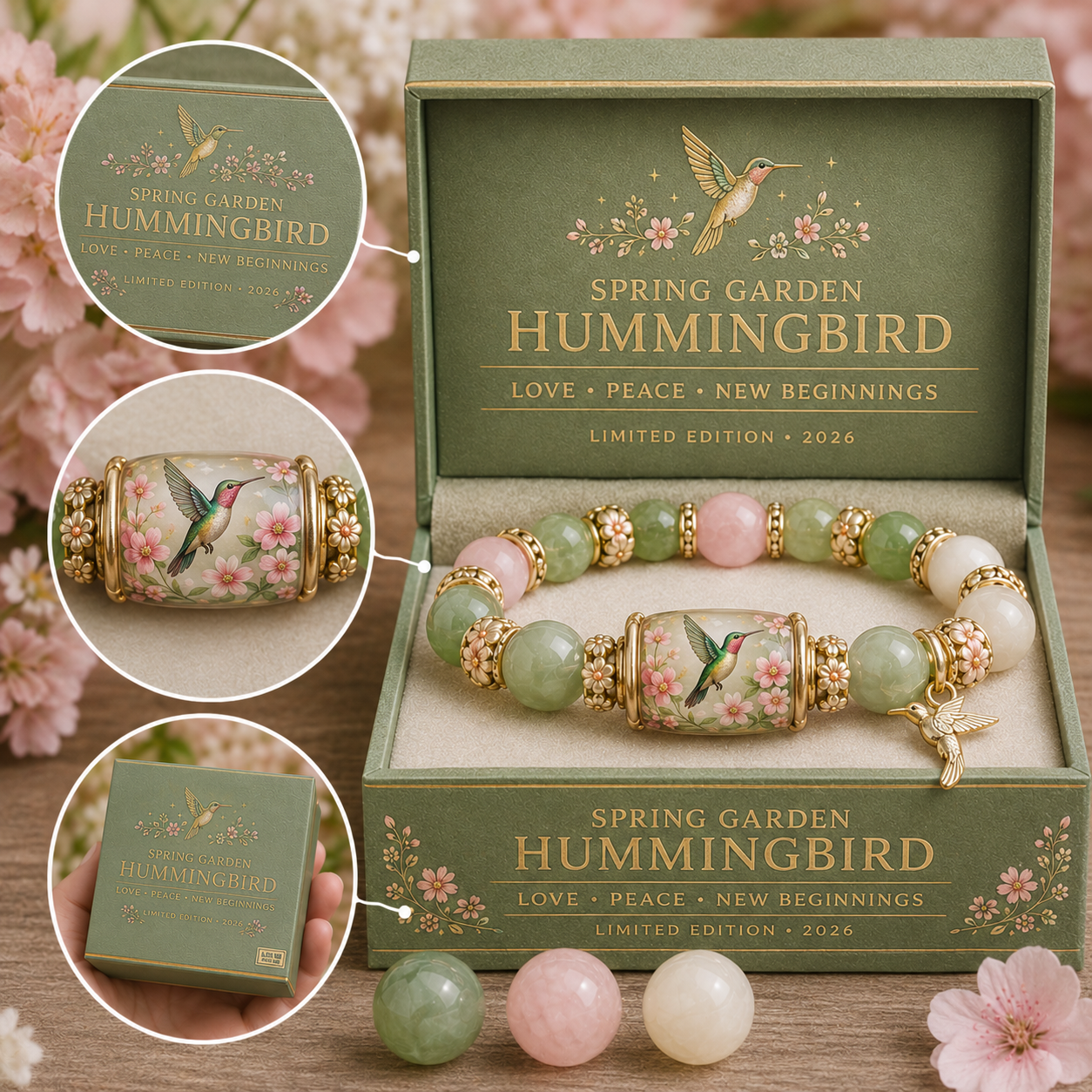 💖 Love, Peace & Spring Blessings 💖 | 2026 Limited Edition Handmade Bracelet