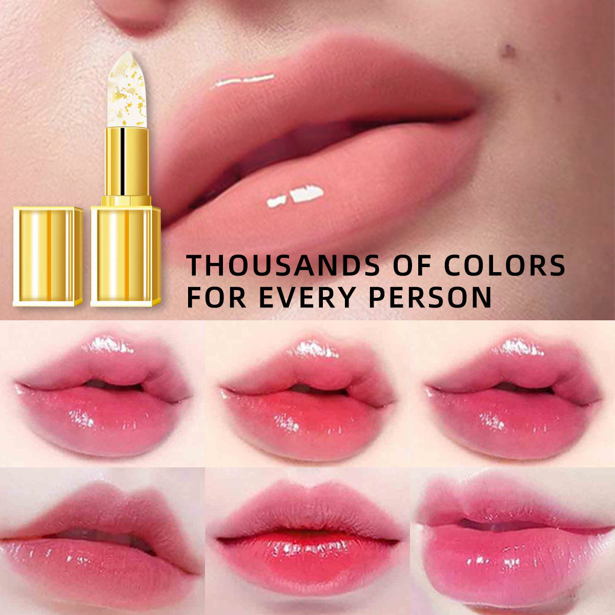 ✨Transferproof Color-Changing Lipstick💄CrystalClear Color Alchemy 💋 Auto-Tints on Contact!