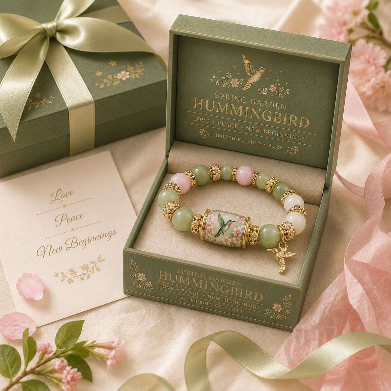 💖 Love, Peace & Spring Blessings 💖 | 2026 Limited Edition Handmade Bracelet