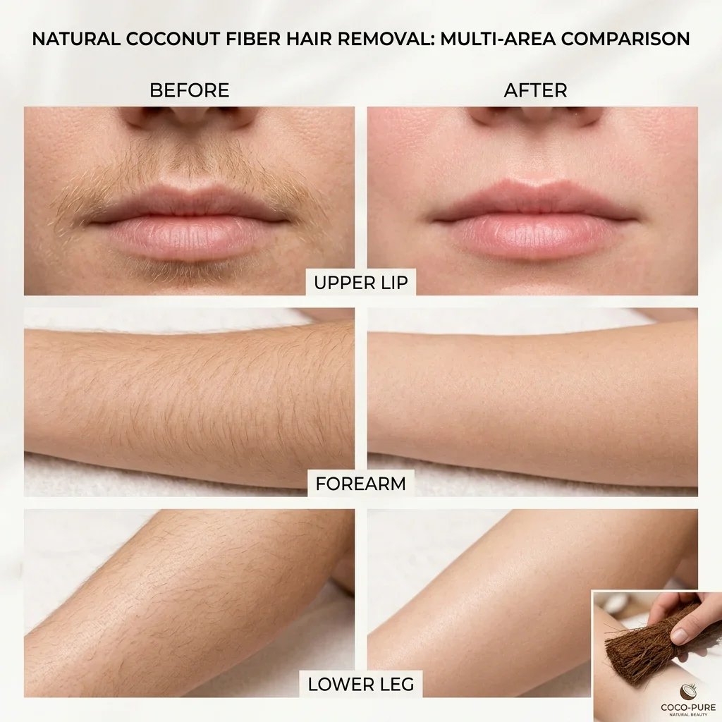 🥥 Painless Hair Removal — Face, Underarms, Legs, & Intimate Areas — Gentle Growth Inhibition: Coconut Hair Removal Cream