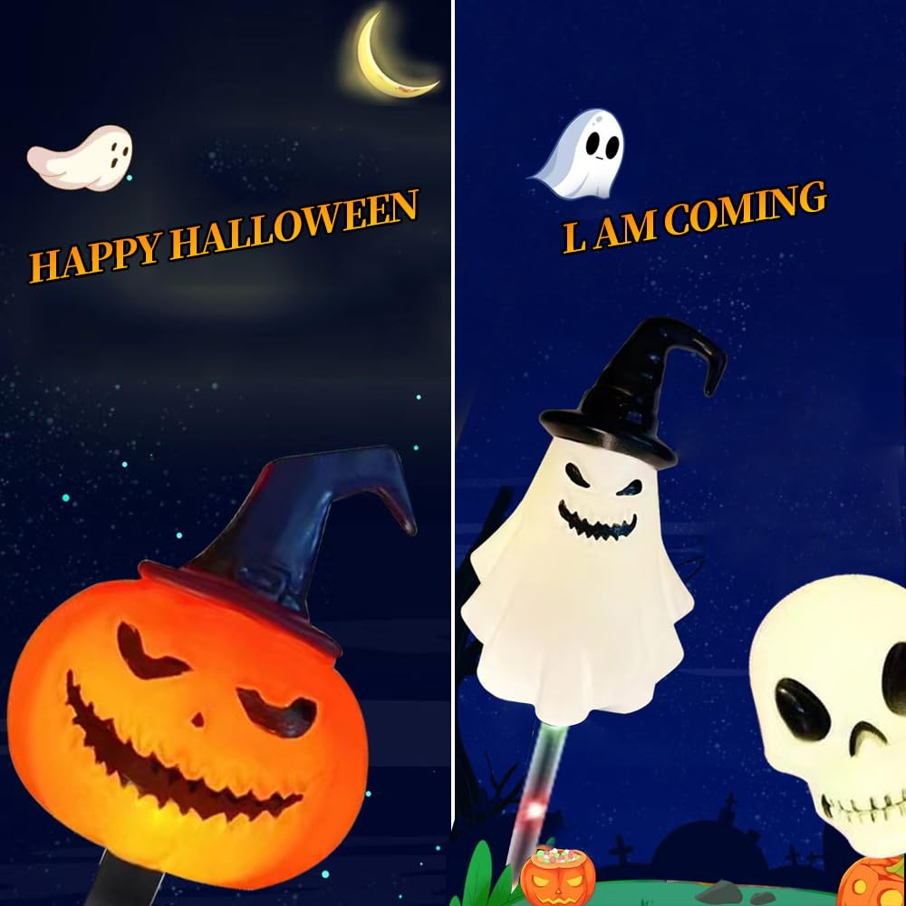 👻🎁6-Pack LED Solar Halloween Ground Lights