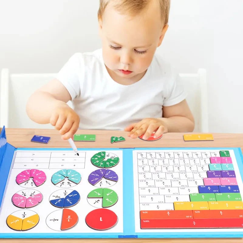 🔥LAST DAY SALE 49% OFF🏅Montessori Magnetic Book Fraction Puzzle