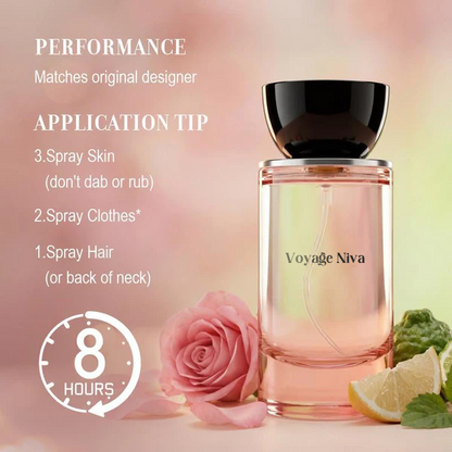 ⏰LAST DAY 50% OFF -Voyage Niva |  Rosey Fruity Floral | Extrait De Parfum 50ml/100ml | Long Lasting Luxury Fragrance | Daily women's perfume rose vibrant for women