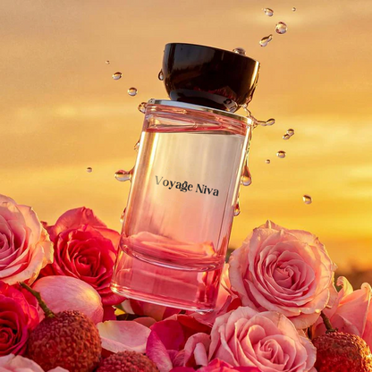 ⏰LAST DAY 50% OFF -Voyage Niva |  Rosey Fruity Floral | Extrait De Parfum 50ml/100ml | Long Lasting Luxury Fragrance | Daily women's perfume rose vibrant for women
