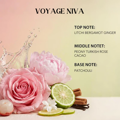 ⏰LAST DAY 50% OFF -Voyage Niva |  Rosey Fruity Floral | Extrait De Parfum 50ml/100ml | Long Lasting Luxury Fragrance | Daily women's perfume rose vibrant for women