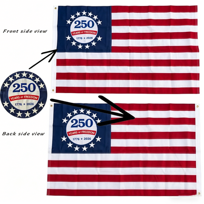 Last Day 49% OFF🔥250th Anniversary USA Commemorative Flag (3x5 Ft),Double-Sided Embroidered