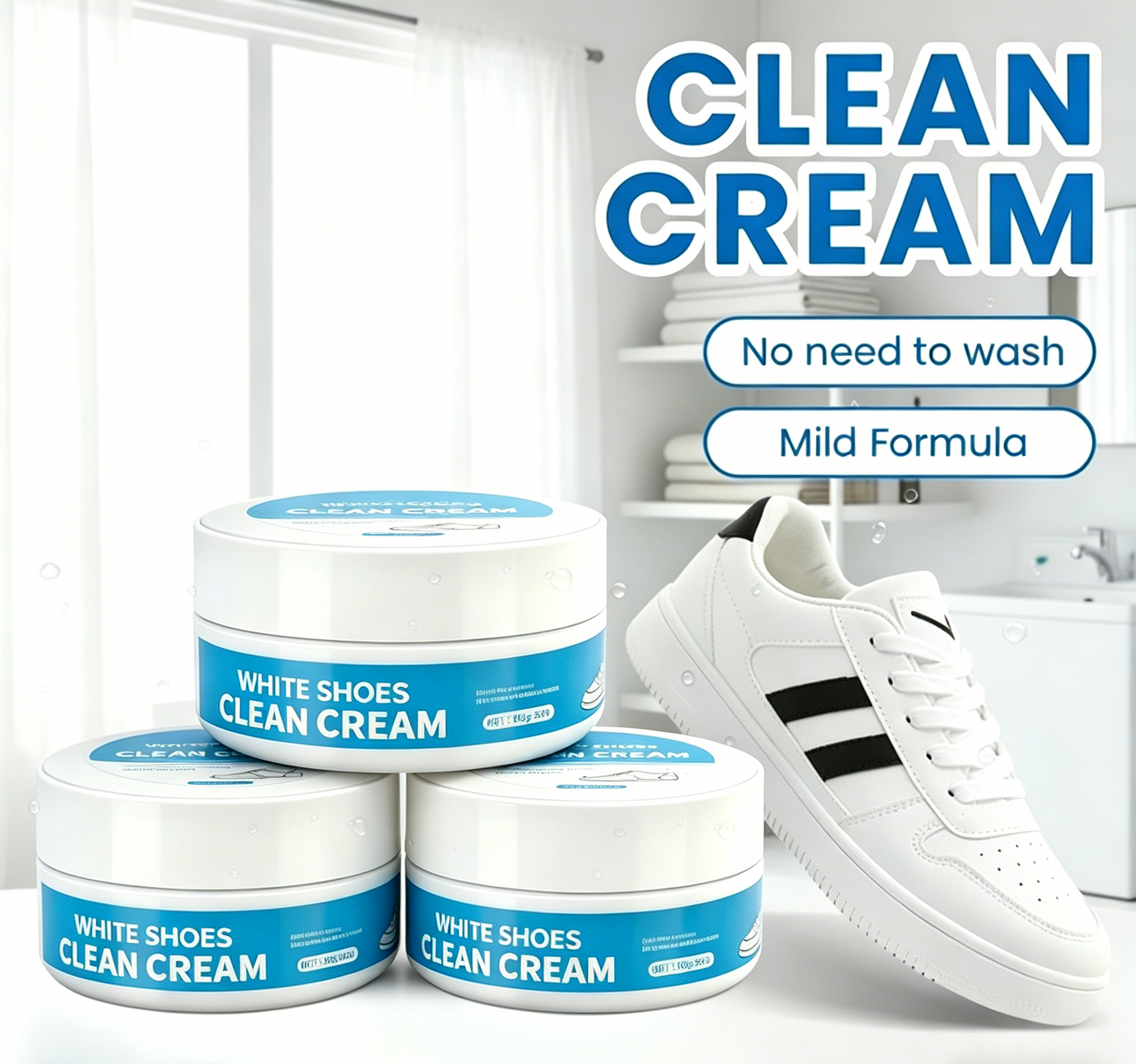 🧼✨ No-Wash Shoe & Leather Cleaner Cream Instantly Erase Stains! 🧽🔥