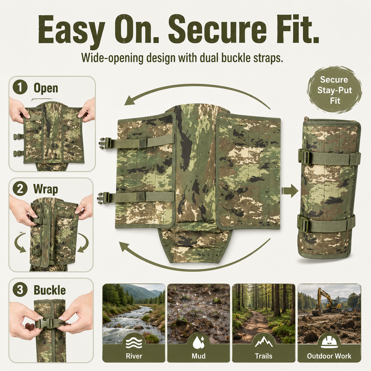 🎁ONLY TODAY FREE SHIPPING🎁Outdoor hunting leg protection,🐍 Snake Guard Leg Gaiters – Heavy-Duty Outdoor Protection