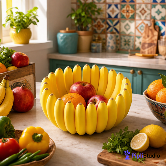 Banana Bowl – Fruit, Vegetable Storage Container & Organizer