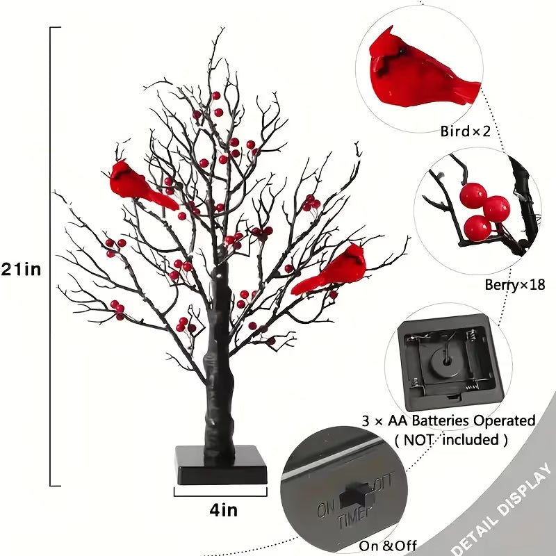 ✨ LED Vintage Glowing Tree🐦