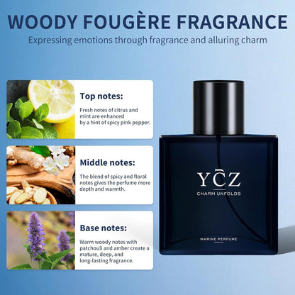 🌊Midnight Marine Eau De Parfum - Unisex Ocean Freshness | Premium Aromatic Woody Scent for Him & Her | Capturing the Coastal Breeze in Every Spray