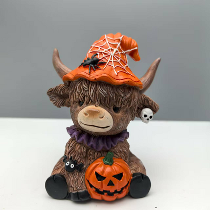 🎄Highland Cow Holiday Series – Fun Resin Figurine for Every Celebration!
