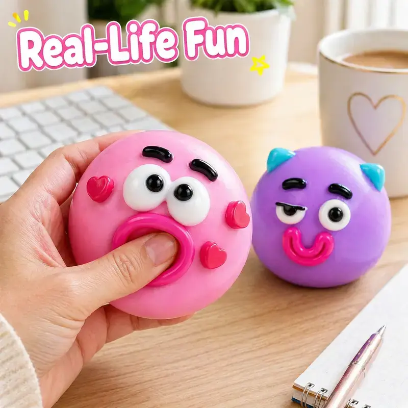 Dog Face Swap Squishy Toy – Soft Moldable Slow Rise Stress Relief Fidget 🐶✨