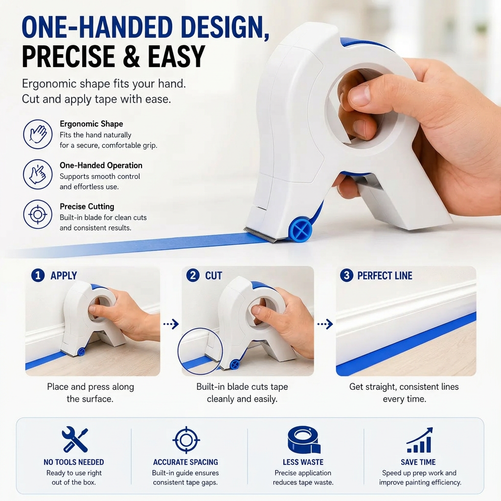 ⏱️High-efficiency Painter Masking Tape Applicator 🎨