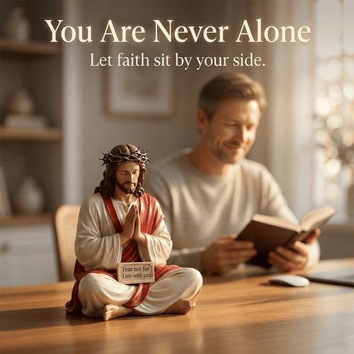 🔥Hot Sale 49% OFF -✝️Peaceful Desk Companions ✨ Handcrafted Jesus & Virgin Mary Figurines