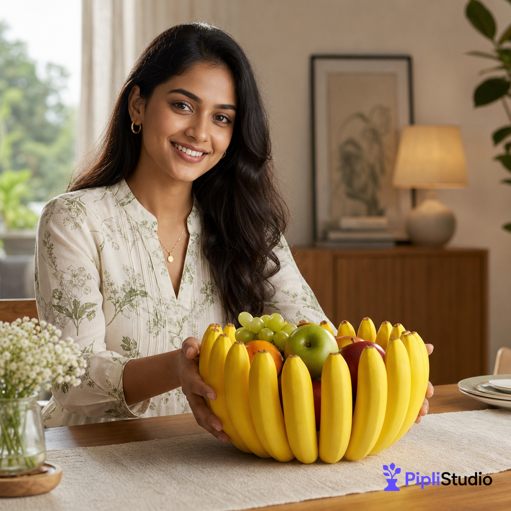 Banana Bowl – Fruit, Vegetable Storage Container & Organizer