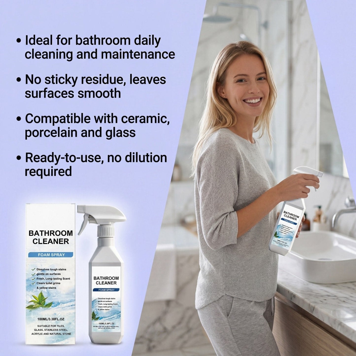 🚽Last Day 70% OFF🧽Gravity-Defying Bathroom Cleaner🎁