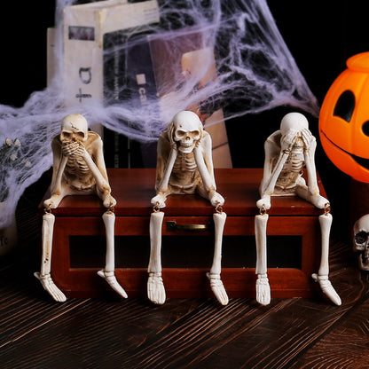 🎃👻💀Halloween Fireplace Simulation Skull Combination