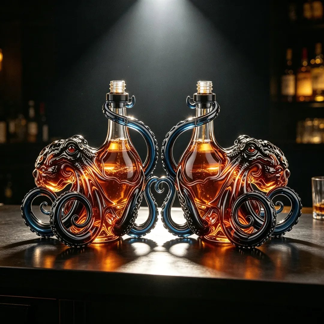 Legendary Rum Edition 3D Octopus Bottle 🐙🥃