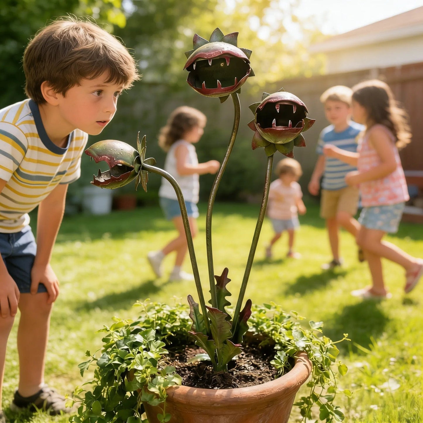 🔥Whimsical Metal Carnivorous Plant Garden Stake