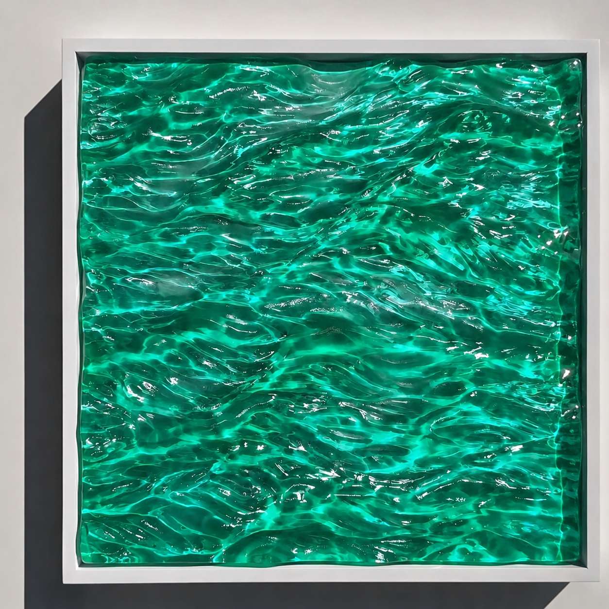 🌊 Handmade 3D Epoxy Resin Ocean Wave Art