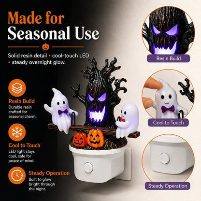 🔥LAST DAY 49% OFF🎃👻Animated Seesaw Ghost Plug In LED Night Light