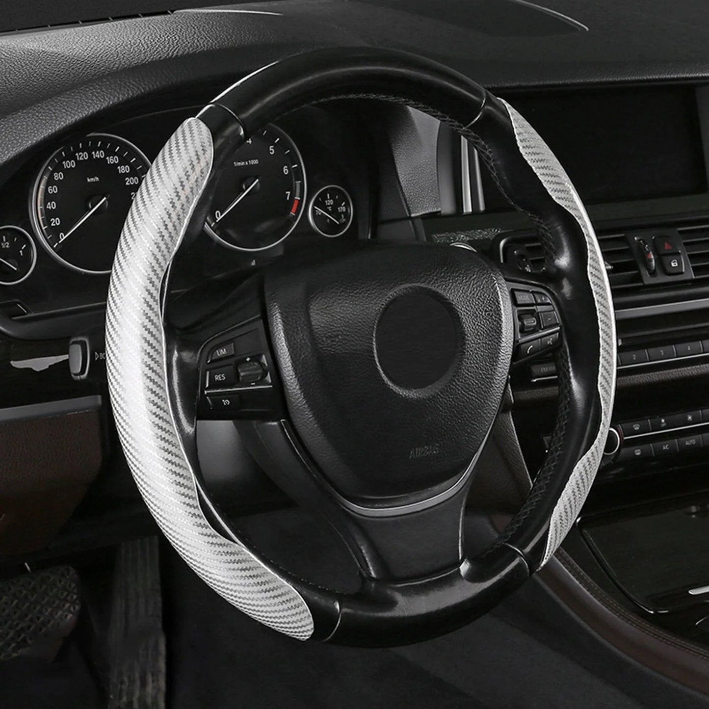 🎉Non-Slip Half Cover Car Steering Wheel Protector | Easy Clip On Installation