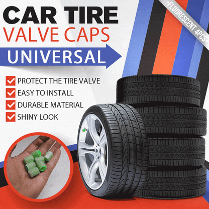 50PCS Glow-in-the-Dark Car Tire Valve Cap Set - Durable, Easy-to-Install, No-Tool-Required Accessories for Safe Night Driving - Perfect for Most Vehicle Tires