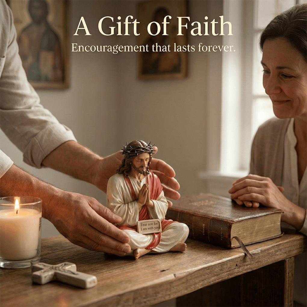 🔥Hot Sale 49% OFF -✝️Peaceful Desk Companions ✨ Handcrafted Jesus & Virgin Mary Figurines