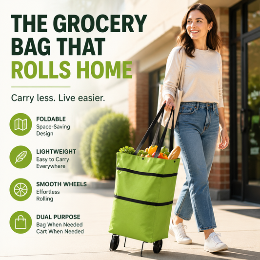 🔥 LAST DAY – BUY 1, GET 1 FREE! Roll Your Groceries Home Without the Heavy Lifting