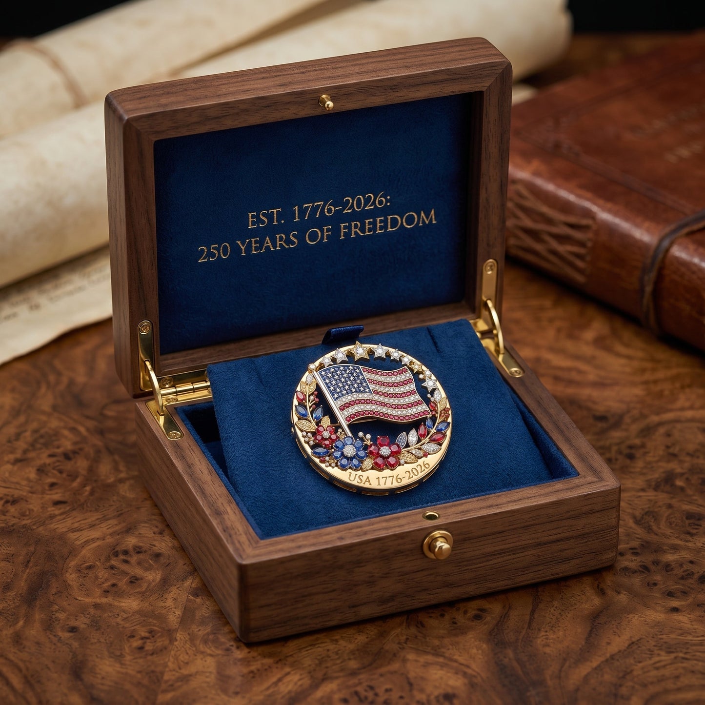 🎉 BOGO Alert! 250th Anniversary USA Enamel Brooch Pin 🇺🇸