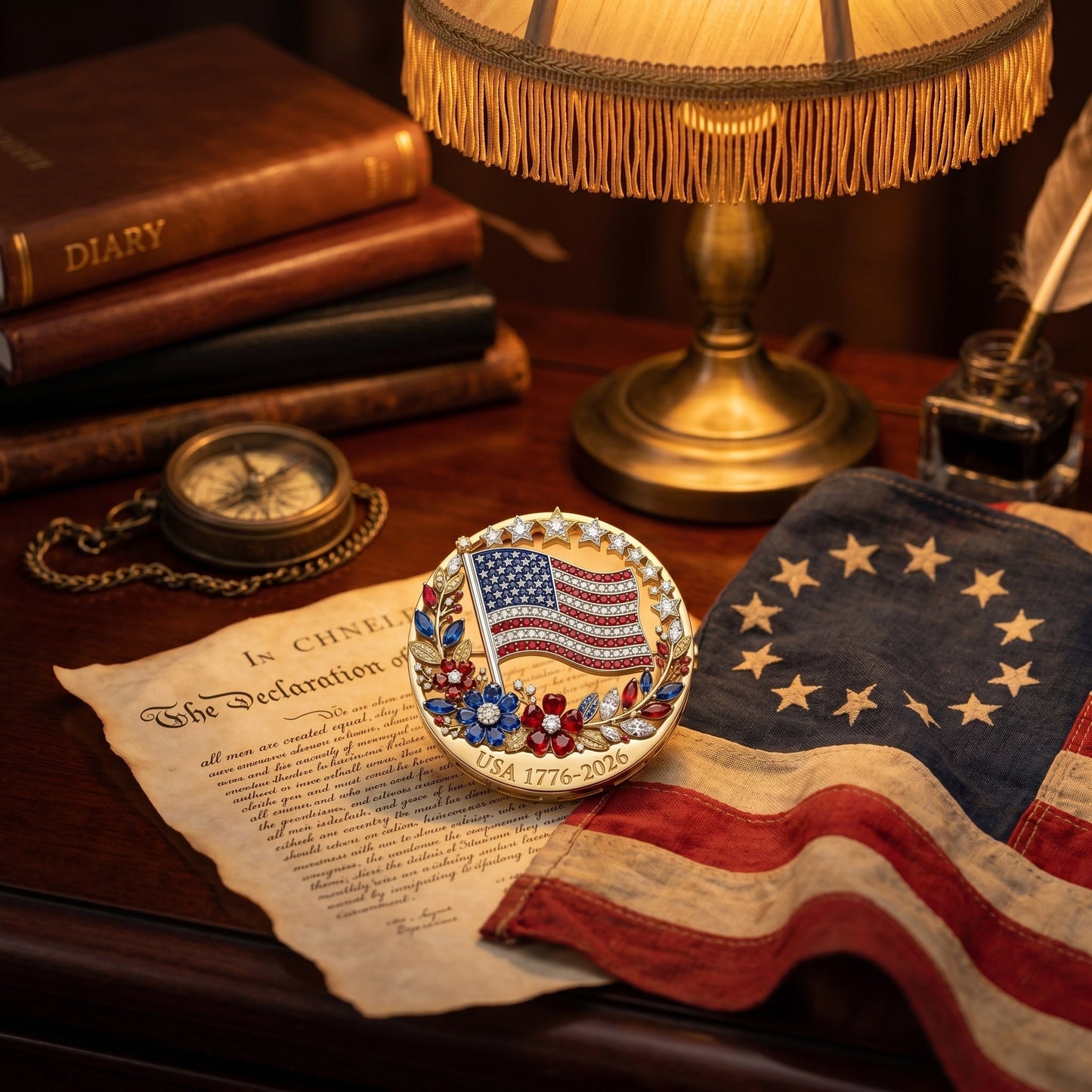 🎉 BOGO Alert! 250th Anniversary USA Enamel Brooch Pin 🇺🇸
