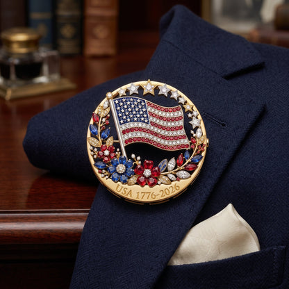 🎉 BOGO Alert! 250th Anniversary USA Enamel Brooch Pin 🇺🇸