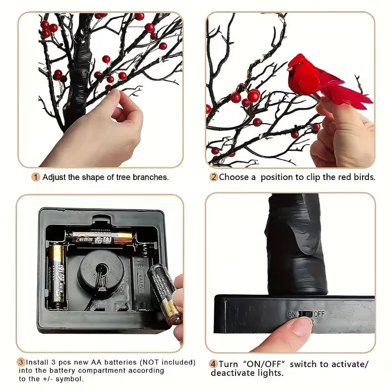 ✨ LED Vintage Glowing Tree🐦