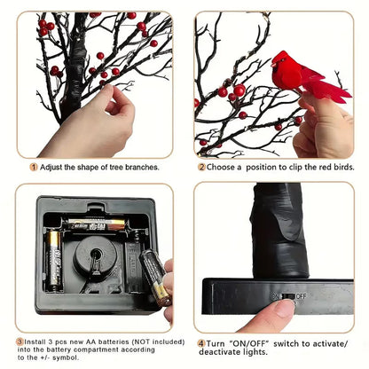 ✨ LED Vintage Glowing Tree🐦