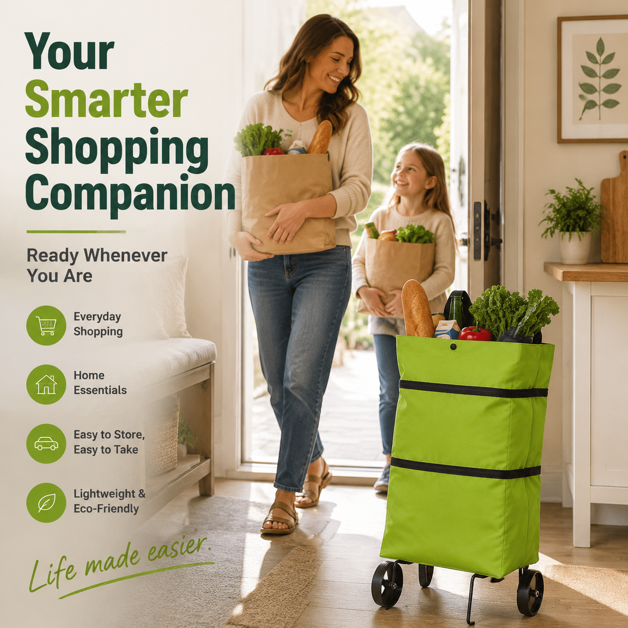🔥 LAST DAY – BUY 1, GET 1 FREE! Roll Your Groceries Home Without the Heavy Lifting