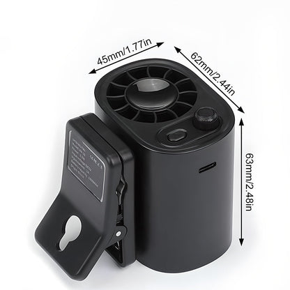 Ventilateur portable à clip pour voiture, écran LCD, rotatif à 360°, 100 vitesses
