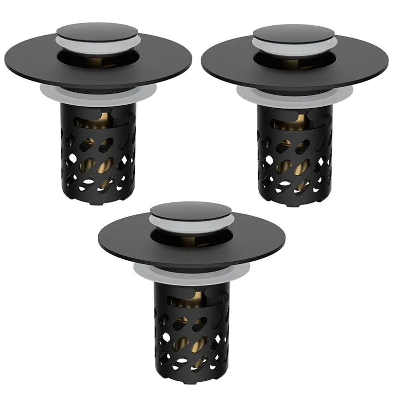 ✨ Upgraded 3-in-1 Pop Up Universal Bathroom Sink Drain Stopper - drain stopper + hair catcher + anti-clog filter