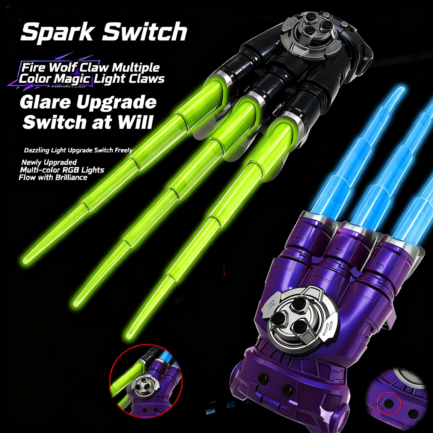 🔥 LED Light-Up Extendable Wolf Claw