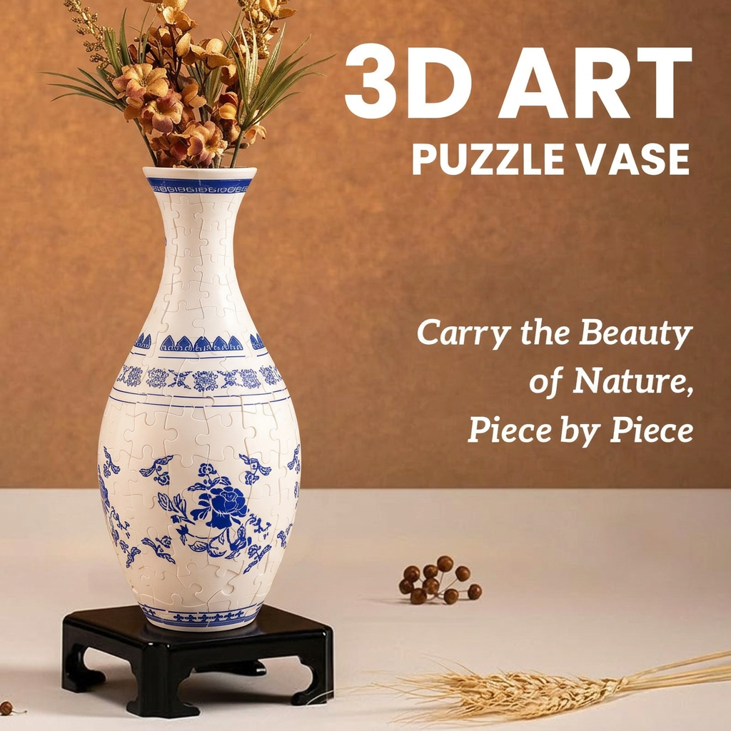 🔥LAST DAY Free Shipping - 💐🧩✨3D Art Puzzle Vase