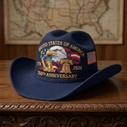 🔥Flash Sale-58% Off🔥⚡250th Anniversary Embroidered Cowboy Hat🦅