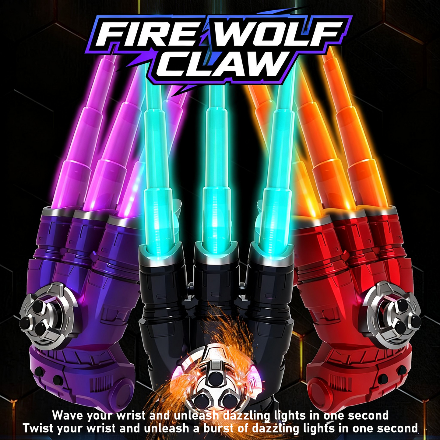 🔥 LED Light-Up Extendable Wolf Claw