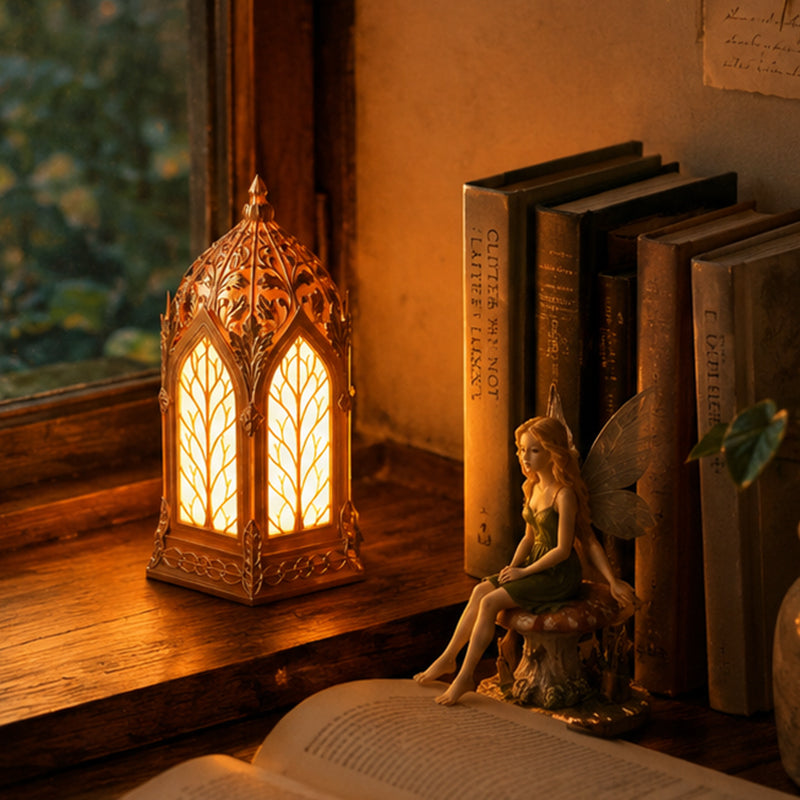 Elf Sanctuary Lamp – Warm Fantasy Table Lamp for Bedrooms, Bookshelves & Reading Nooks