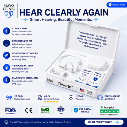 🔥 Final 2 Hours : Only Limited Stock Left🏆 Bone Conduction Smart Hearing Headphones