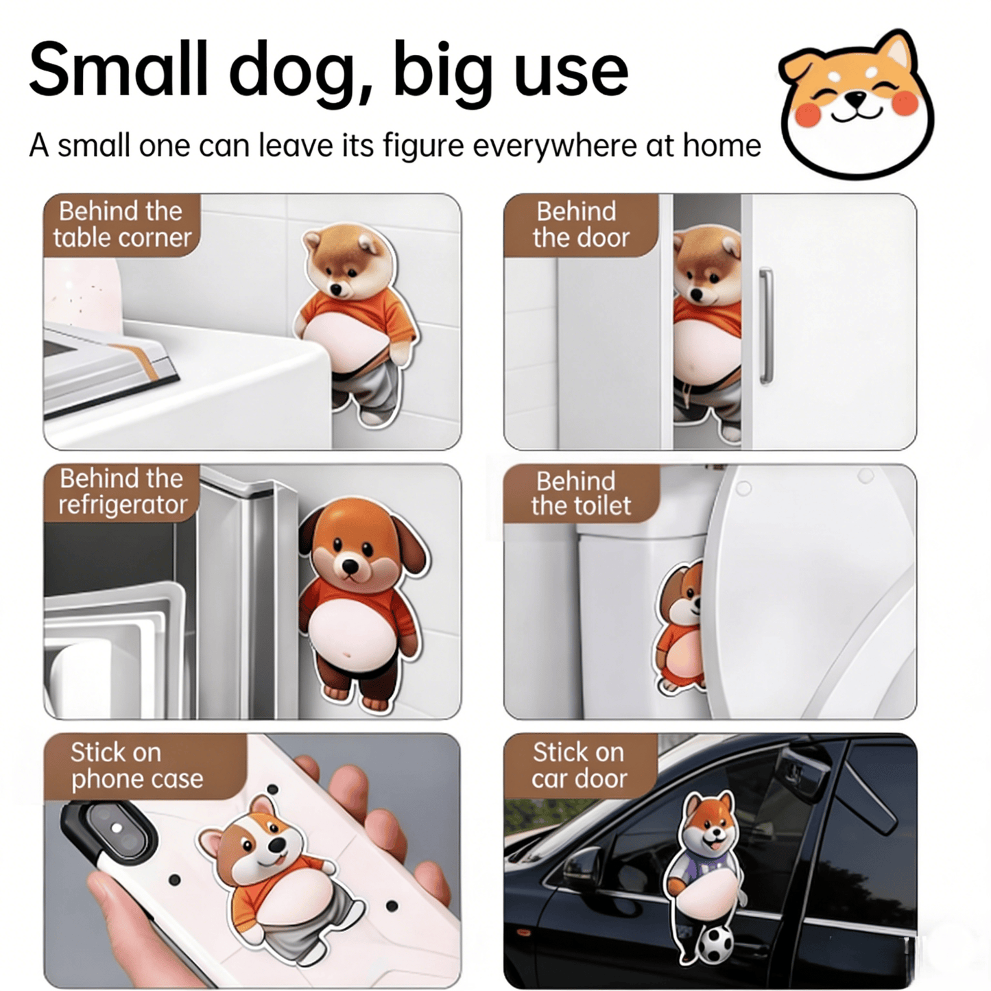 Chubby Shiba Inu Anti-Collision Sticker