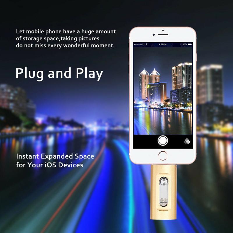 ⚡⚡3 in 1 Flash Drive, Portable High Speed USB 3.0 Memory Storage, OTG Flash Pen Drive with Free Type-C Adapter for Android Phones/PC and More Devices