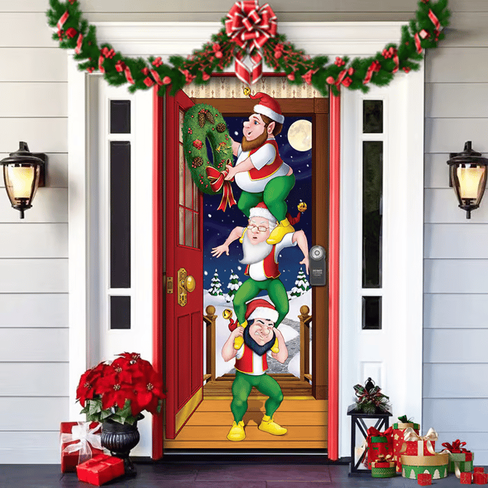 Last day 50% OFF🌟2025 Christmas and Halloween front door decoration