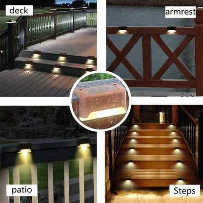 ❤️HOT SELL-LED Solar Lamp Path Staircase Outdoor Waterproof Wall Light