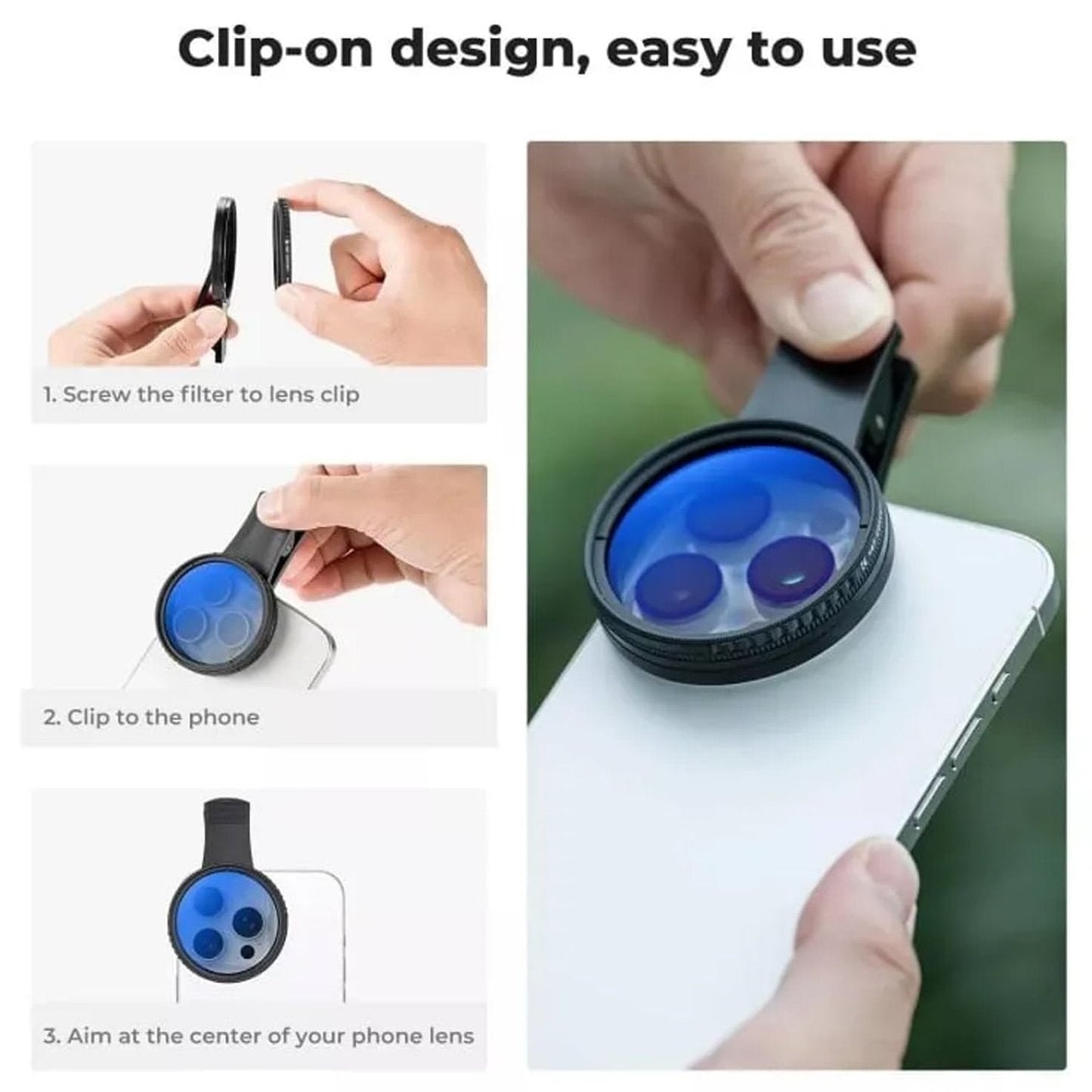 📸 52mm CPL Polarized Lens for Smartphones
