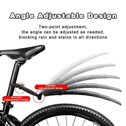🔥 Last Day Deal: Retractable & Adjustable Bicycle Mudguard Set